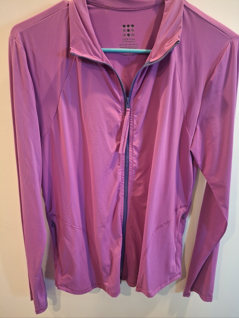 Title Nine Purple Full-Zip Jacket Large